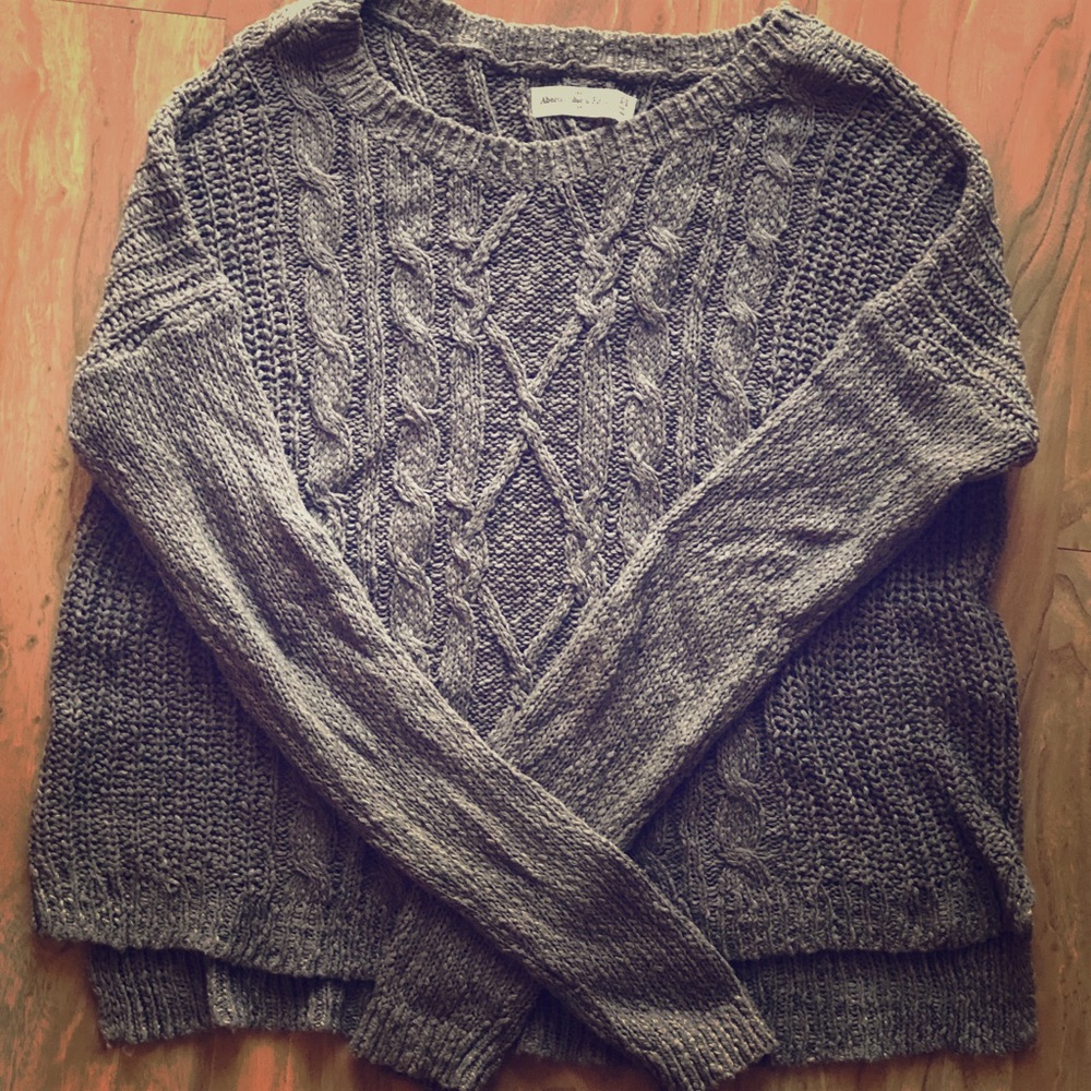 Short Knit Light Brown Sweater